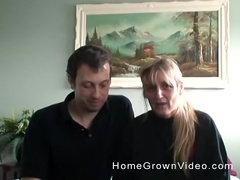 Hot blonde amateur woman is great at riding a man's tool