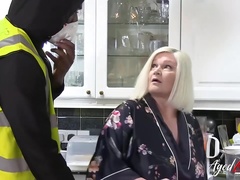 Lacey Is Surprised At Home By A Black Worker Who Takes Out His Big Black Cock On