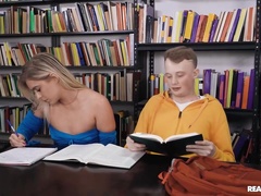 Sneaky Librarian Gets College Cock - Slay Savage