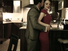 English beauty Lola Gatsby gets pussy fucked in standing pose