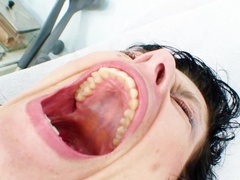 Hard stroking with mature nurse