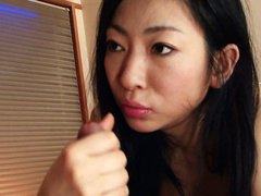 Divine Japanese princess Emiko Koike gets her tight hairy pussy rammed