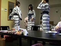 Horny milf Tsubomi gets naked with bunch of strangers