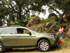 Random guy fucks this busty MILF on the side of the road