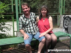 Threesome with hot mature and her young friend is a dream for this dude