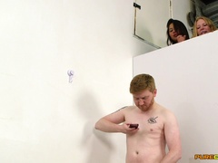 Perfect XXX CFNM action after the matures see this guy jerking off