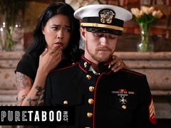 PURE TABOO Lonely Widow Dana Vespoli Wants Stepson To Wear Gone Husband Military Uniform & Fuck Her