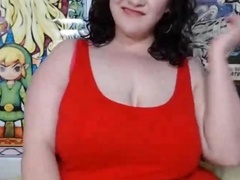 Fat Brunette Mom Fingering Her Huge Hairy Clit