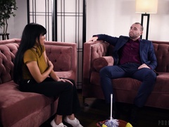 Busty amateur woman goes naughty on cock when it slams into her cunt