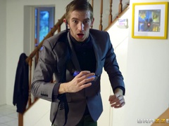 Busty MILF shares the lust for porn with the young neighbor