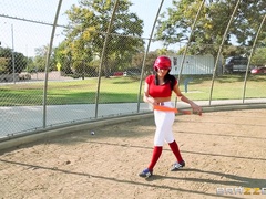 Audrey Bitoni enjoys rough anal pounding in the garden