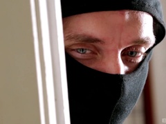 Gagged MILF kneels to swallow after she fucks a lot