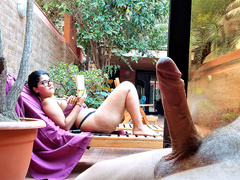 I show my big erection to my stepmom, she couldn',t resist...