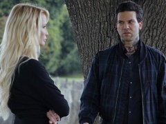 Blind folded wife receives a surprise cock