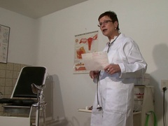 Woman with glasses has a blast with her new sex toy